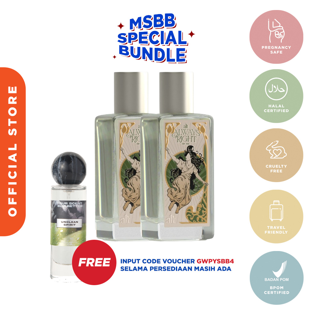 MSBB - Twinpack Alt Perfumery Always Right EDP 50Ml - My Skin But Better